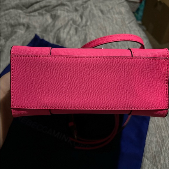 Rebecca Minkoff Neon Pink mini tote with crossbody strap - Picture 2 of 9